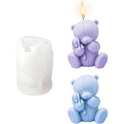 Cellfast Moule En Silicone 3d En Forme D'Ours En Peluche - Moule À Bougie Diy - Pour Fabrication De Bougies,savons,argile Polymère - Publicité Cellfast Moule En Silicone 3d En Forme D'Ours En Peluche - Moule À Bougie Diy - Pour Fabrication De Bougies,savons,argile Polymère - Publicité