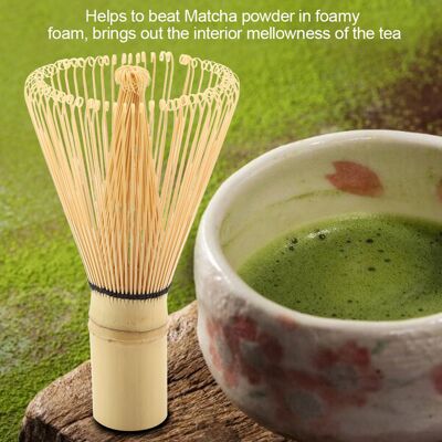 MCKENSA Fouet À Thé En Bambou Naturel Chasen, Outil Pinceau Pour Préparer La Poudre De Matcha (72 Dents) - Publicité MCKENSA Fouet À Thé En Bambou Naturel Chasen, Outil Pinceau Pour Préparer La Poudre De Matcha (72 Dents) - Publicité