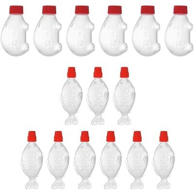 ALLAUVE Lot De 15 Mini Bouteilles De Vinaigre Avec Couvercle Et Boîte De Fermeture Hermétique, Fournitures Multi-usages - Publicité ALLAUVE Lot De 15 Mini Bouteilles De Vinaigre Avec Couvercle Et Boîte De Fermeture Hermétique, Fournitures Multi-usages - Publicité