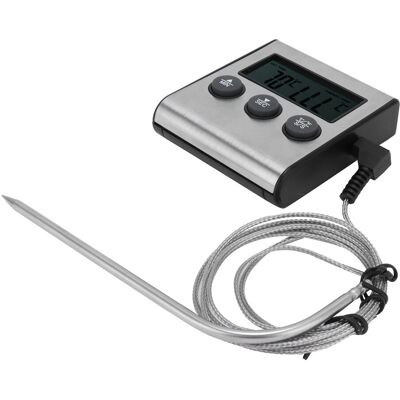 MCKENSA Thermomètre Numérique Pour Viande, Mesure De La Température Des Aliments Avec Sonde Pliable, Minuterie Et Alarme Pour La Cuisine - Publicité MCKENSA Thermomètre Numérique Pour Viande, Mesure De La Température Des Aliments Avec Sonde Pliable, Minuterie Et Alarme Pour La Cuisine - Publicité