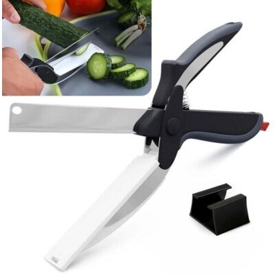 ABYSSE Ciseaux De Cuisine Pour Aliments – Ciseaux Et Couteau 2 En 1 Avec Mécanisme De Verrouillage Et Lames En Acier Inoxydable – Pour Hacher Et Trancher Sans Effort - Publicité ABYSSE Ciseaux De Cuisine Pour Aliments – Ciseaux Et Couteau 2 En 1 Avec Mécanisme De Verrouillage Et Lames En Acier Inoxydable – Pour Hacher Et Trancher Sans Effort - Publicité