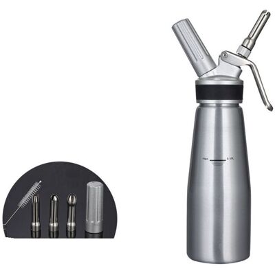 OEM Distributeur De Crème Fouettée Chargeur De Crème Fouettée De 500 Ml Avec Corps Et Tête En Aluminium Robuste, Sans Fuite, Machine À Crème Avec 2 Ensembles De Buses De Décoration, Résistant Aux Fu - Publicité OEM Distributeur De Crème Fouettée Chargeur De Crème Fouettée De 500 Ml Avec Corps Et Tête En Aluminium Robuste, Sans Fuite, Machine À Crème Avec 2 Ensembles De Buses De Décoration, Résistant Aux Fu - Publicité
