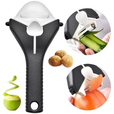 Cellfast Éplucheur,éplucheur De Légumes Rotatif Multifonctionnel,économe Fruits 3 En 1,pour Pomme,concombre,carotte,pomme De Terre,tomate - Publicité Cellfast Éplucheur,éplucheur De Légumes Rotatif Multifonctionnel,économe Fruits 3 En 1,pour Pomme,concombre,carotte,pomme De Terre,tomate - Publicité