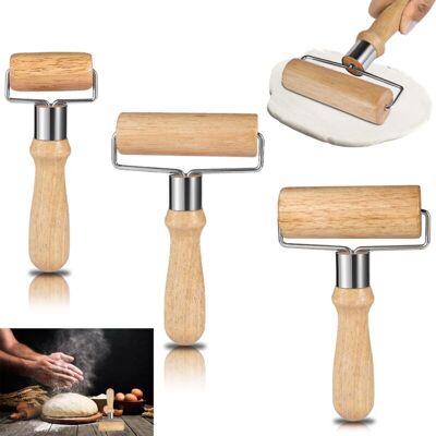 OEM Lot De 3 Rouleaux À Pâtisserie En Bois : Grande, Moyenne Et Petite, Rouleau À Pizza Pour Pizza, Gâteau, Accessoires De Pâtisserie, Pâte À Pâtes Fondantes (3 Tailles) - Publicité OEM Lot De 3 Rouleaux À Pâtisserie En Bois : Grande, Moyenne Et Petite, Rouleau À Pizza Pour Pizza, Gâteau, Accessoires De Pâtisserie, Pâte À Pâtes Fondantes (3 Tailles) - Publicité