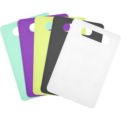 OEM Lot De 5 Planches À Découper En Plastique - Sans Bpa - Antibactériennes - 29 X 19 Cm - Convient Pour Les Légumes, Les Fruits, Le Pain, Le Poisson, La Viande - Publicité OEM Lot De 5 Planches À Découper En Plastique - Sans Bpa - Antibactériennes - 29 X 19 Cm - Convient Pour Les Légumes, Les Fruits, Le Pain, Le Poisson, La Viande - Publicité