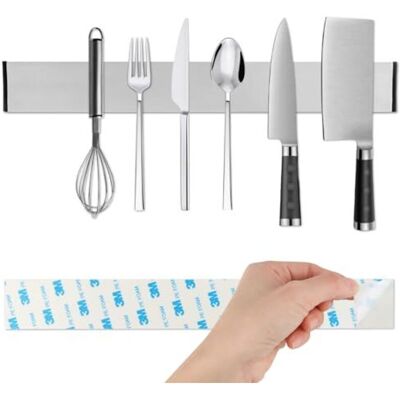 OEM Porte-couteaux Mural Magnétique En Acier Inoxydable – 30 Cm, Aimant Extra Puissant Pour Couteaux Et Outils De Cuisine - Publicité OEM Porte-couteaux Mural Magnétique En Acier Inoxydable – 30 Cm, Aimant Extra Puissant Pour Couteaux Et Outils De Cuisine - Publicité