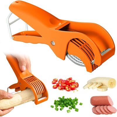 NONAME Coupe-banane : Éplucheur De Fruits En Acier Inoxydable, Trancheuse Banane, Trancheuse À Œufs, Éplucheur De Banane, Gadget De Cuisine, Coupe-banane Pour Banane Fraise (2, Jaune) - Publicité NONAME Coupe-banane : Éplucheur De Fruits En Acier Inoxydable, Trancheuse Banane, Trancheuse À Œufs, Éplucheur De Banane, Gadget De Cuisine, Coupe-banane Pour Banane Fraise (2, Jaune) - Publicité