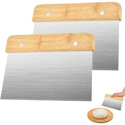 GRASSLIN 2 Pièces Raclette, Acier Inoxydable, 15x11cm, Coupe Pâte, Spatule Pizza, Pour Pâtisserie Et Cuisine - Publicité GRASSLIN 2 Pièces Raclette, Acier Inoxydable, 15x11cm, Coupe Pâte, Spatule Pizza, Pour Pâtisserie Et Cuisine - Publicité