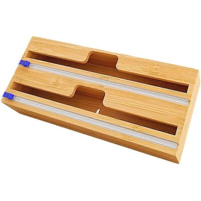 FLAMMKRAFT Organisateur De Film Alimentaire Pour Tiroir, Distributeur De Rangement 3 En 1 Pour Papier Aluminium, Film Étirable Et Papier Sulfurisé - Publicité FLAMMKRAFT Organisateur De Film Alimentaire Pour Tiroir, Distributeur De Rangement 3 En 1 Pour Papier Aluminium, Film Étirable Et Papier Sulfurisé - Publicité