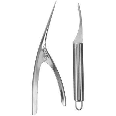 LISATR Ensemble Pratique D'Éplucheurs De Crevettes Et D'Écailleurs De Poisson Portables Avec Pince-23.50x2.50x2.00cm-silver - Publicité LISATR Ensemble Pratique D'Éplucheurs De Crevettes Et D'Écailleurs De Poisson Portables Avec Pince-23.50x2.50x2.00cm-silver - Publicité
