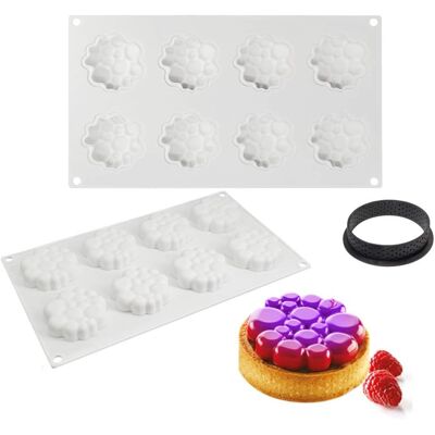 GRASSLIN Moule De Gâteau Mousse, Moulessilicone Gâteaux 3d Pour Glace Chocolat Pâtisserie Dessert, Outil Croustillant Rond En Plastique, 8 Trous Forme Bulle Holes Bubble Shape - - Publicité GRASSLIN Moule De Gâteau Mousse, Moulessilicone Gâteaux 3d Pour Glace Chocolat Pâtisserie Dessert, Outil Croustillant Rond En Plastique, 8 Trous Forme Bulle Holes Bubble Shape - - Publicité