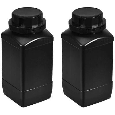 FATRD Lot De 2 Flacons De Réactifs Chimiques De 1000 Ml En Plastique À Large Ouverture-18.7x8.5cm-black - Publicité FATRD Lot De 2 Flacons De Réactifs Chimiques De 1000 Ml En Plastique À Large Ouverture-18.7x8.5cm-black - Publicité