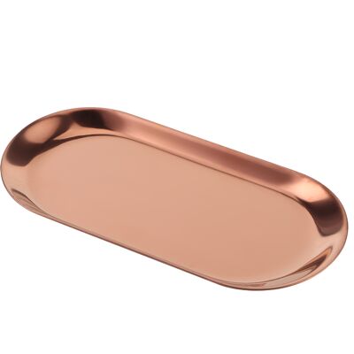 MCKENSA Lot De 5 Plateaux Ovales En Acier Inoxydable Pour Serviettes, Cosmétiques Et Bijoux, Or Rose - Publicité MCKENSA Lot De 5 Plateaux Ovales En Acier Inoxydable Pour Serviettes, Cosmétiques Et Bijoux, Or Rose - Publicité
