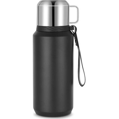 SANS MARQUE Thermos Isotherme, Gourde Isotherme En Acier Inoxydable De 800ml, Etanche De Voyage Pour Thé, Mug Isotherme Sans Bpa Pour Travail, Ecole, Randonnée (noir) - Publicité SANS MARQUE Thermos Isotherme, Gourde Isotherme En Acier Inoxydable De 800ml, Etanche De Voyage Pour Thé, Mug Isotherme Sans Bpa Pour Travail, Ecole, Randonnée (noir) - Publicité