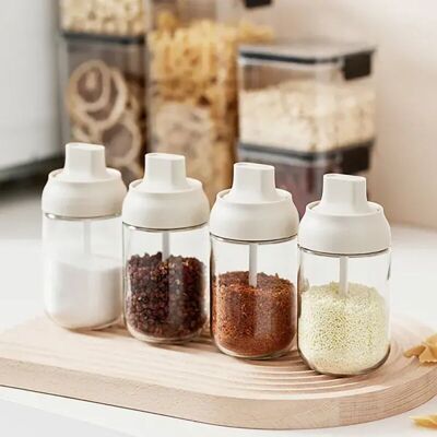 OEM Bouteille D'Assaisonnement Transparente Anti, Pot À Épices Hermétique, Récipient De Stockage De Sucre, Sel Et Poivre, Ensemble De Vaisselle Avec Cuillère Pour La Maison, Le Restaurant, 4 Pièces - Publicité OEM Bouteille D'Assaisonnement Transparente Anti, Pot À Épices Hermétique, Récipient De Stockage De Sucre, Sel Et Poivre, Ensemble De Vaisselle Avec Cuillère Pour La Maison, Le Restaurant, 4 Pièces - Publicité