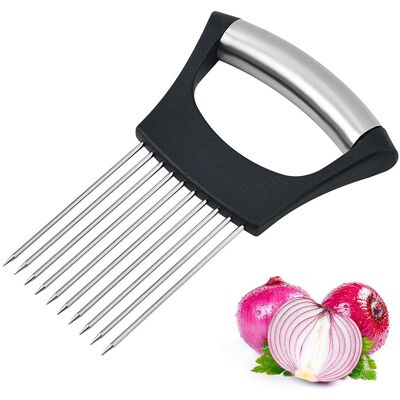 OEM Porte-tranche Oignons, Coupe-citron, Coupe-légumes, Assistant Trancheur Alimentaire (noir, 10 Aiguilles À Oignon De 7 Cm) - Publicité OEM Porte-tranche Oignons, Coupe-citron, Coupe-légumes, Assistant Trancheur Alimentaire (noir, 10 Aiguilles À Oignon De 7 Cm) - Publicité