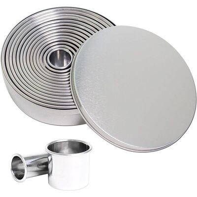 BRINSEA 12 Emporte-pièces En Acier Inoxydable – Formes Variées – Moules À Pâtisserie – Ustensiles À Biscuits – Argent - Publicité BRINSEA 12 Emporte-pièces En Acier Inoxydable – Formes Variées – Moules À Pâtisserie – Ustensiles À Biscuits – Argent - Publicité