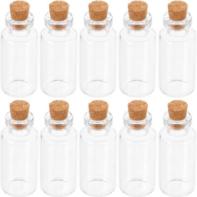 OEM Bouteilles À Souhaits Transparentes, Mini-bouteilles Artistiques Avec Bouchon En Liège, Paquet De 48 - Publicité OEM Bouteilles À Souhaits Transparentes, Mini-bouteilles Artistiques Avec Bouchon En Liège, Paquet De 48 - Publicité