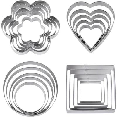 GRASSLIN Lot De 20 - Emporte-pièce - Acier Inoxydable - Découpe Biscuits Gâteaux Cookies - Pâtisserie Maison Cuisine Créative - Multicolore - Dimensions Variées - Publicité GRASSLIN Lot De 20 - Emporte-pièce - Acier Inoxydable - Découpe Biscuits Gâteaux Cookies - Pâtisserie Maison Cuisine Créative - Multicolore - Dimensions Variées - Publicité