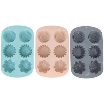 FLAMMKRAFT Lot De 3 Moules À Gâteaux Antiadhésifs En Silicone (6 Cavités) Pour Muffins Et Autres Gâteaux, Résistants À La Chaleur. Publicité FLAMMKRAFT Lot De 3 Moules À Gâteaux Antiadhésifs En Silicone (6 Cavités) Pour Muffins Et Autres Gâteaux, Résistants À La Chaleur. Publicité