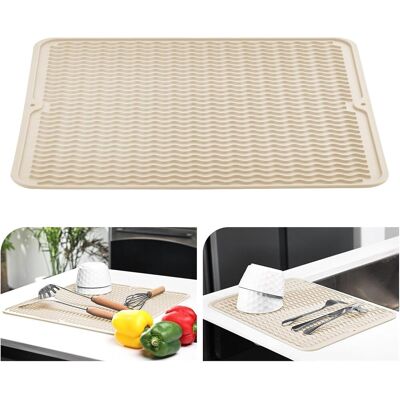 GRASSLIN Tapis D'Égouttoir 30 X 40 Cm, Résistant À La Chaleur, Dessous De Verre En Silicone Antidérapant, Maniques, Napperon, Étagère Cuillères (beige) Beige Cm'40 X 30 Cm Beige'beige'40 X 30 Cm - Publicité GRASSLIN Tapis D'Égouttoir 30 X 40 Cm, Résistant À La Chaleur, Dessous De Verre En Silicone Antidérapant, Maniques, Napperon, Étagère Cuillères (beige) Beige Cm'40 X 30 Cm Beige'beige'40 X 30 Cm - Publicité