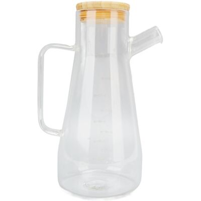 MCKENSA Bouteille D'Huile En Verre Borosilicate Haute Densité, Graduée Et Résistante À La Poussière, Avec Poignée Ergonomique, 900 Ml. Distributeur De Vinaigre En Verre Transparent Avec Poignée Ergonomique Po - Publicité MCKENSA Bouteille D'Huile En Verre Borosilicate Haute Densité, Graduée Et Résistante À La Poussière, Avec Poignée Ergonomique, 900 Ml. Distributeur De Vinaigre En Verre Transparent Avec Poignée Ergonomique Po - Publicité