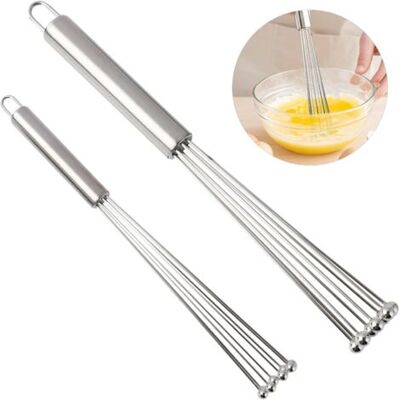 Bunthaus 2pcs Petit Fouet Cuisine Portable Fouet À Bille En Acier Inoxydable Professionnel, Pour Mélanger, Battre, Fouetter Et Agiter - Design Ergonomique - Publicité Bunthaus 2pcs Petit Fouet Cuisine Portable Fouet À Bille En Acier Inoxydable Professionnel, Pour Mélanger, Battre, Fouetter Et Agiter - Design Ergonomique - Publicité