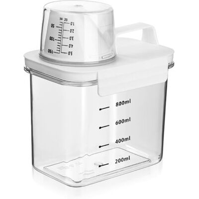 OEM Royaluxe-distributeur De Lessive Hermétique De 1100 Ml Avec Verre Doseur, Boîte De Rangement, Boîte À Lessive Pour Lessive - Publicité OEM Royaluxe-distributeur De Lessive Hermétique De 1100 Ml Avec Verre Doseur, Boîte De Rangement, Boîte À Lessive Pour Lessive - Publicité