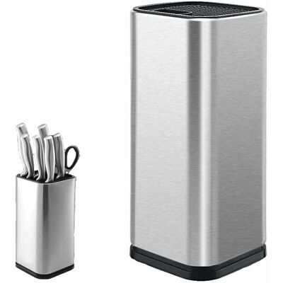Melissa Bloc De Couteaux, Porte-couteau En Acier Inoxydable, Porte-couteau De Cuisine, Porte-couteau Carré, Pour Couteaux Et Ciseaux (carré) - Publicité Melissa Bloc De Couteaux, Porte-couteau En Acier Inoxydable, Porte-couteau De Cuisine, Porte-couteau Carré, Pour Couteaux Et Ciseaux (carré) - Publicité
