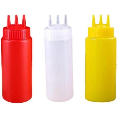 YUDO Lot De 3 Flacons À Ketchup Rechargeables Multicolores-450ml - Publicité YUDO Lot De 3 Flacons À Ketchup Rechargeables Multicolores-450ml - Publicité
