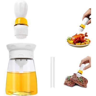 SANS MARQUE Bouteille Distributrice Avec Brosse – Flacon Distributeur Bouteille D’huile D’olive De Cuisine 2 En 1, Pour Vinaigre, Sauce, Barbecue, Friture, T-ob22, Blanc - Publicité SANS MARQUE Bouteille Distributrice Avec Brosse – Flacon Distributeur Bouteille D’huile D’olive De Cuisine 2 En 1, Pour Vinaigre, Sauce, Barbecue, Friture, T-ob22, Blanc - Publicité