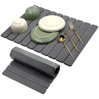 Scotch Tapis Égouttoir À Vaisselle 60x40cm, Tapis Égouttoir En Terre De Diatomées, Très Absorbant, Résistant À La Chaleur, Pour Éviers, Tapis Égouttoir À Séchage Rapide Pour La Cuisine (gris - Publicité Scotch Tapis Égouttoir À Vaisselle 60x40cm, Tapis Égouttoir En Terre De Diatomées, Très Absorbant, Résistant À La Chaleur, Pour Éviers, Tapis Égouttoir À Séchage Rapide Pour La Cuisine (gris - Publicité