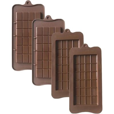 GRASSLIN 4 Pièces Moulle À Chocolat Silicone, Moules Chocolat, Silicone Bonbons, Pour Chocolats, Savon, Gâteau (carré) 2 - - Publicité GRASSLIN 4 Pièces Moulle À Chocolat Silicone, Moules Chocolat, Silicone Bonbons, Pour Chocolats, Savon, Gâteau (carré) 2 - - Publicité