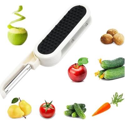 BARBAYDOS Éplucheur De Légumes - Multifonctionnel - Portable - Acier Inoxydable - Design Ergonomique - Noir Et Blanc - Publicité BARBAYDOS Éplucheur De Légumes - Multifonctionnel - Portable - Acier Inoxydable - Design Ergonomique - Noir Et Blanc - Publicité