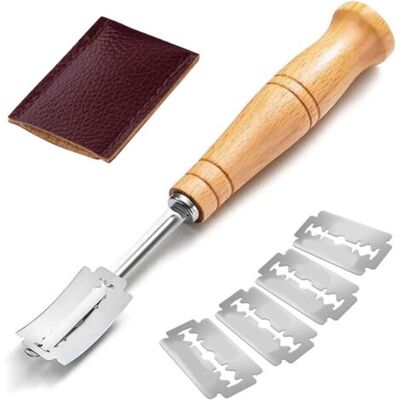 SANS MARQUE Slashing Outil, Lame À Pain, Lame Pour Pâte, Manche En Bois Couteau A Pain, Bread Lame, Lame Boulanger, Rasoir À Pain,pinceau Cuisine, Avec 5 Lames Réchanges, Pour Graver Des Motifs De Pain - Publicité SANS MARQUE Slashing Outil, Lame À Pain, Lame Pour Pâte, Manche En Bois Couteau A Pain, Bread Lame, Lame Boulanger, Rasoir À Pain,pinceau Cuisine, Avec 5 Lames Réchanges, Pour Graver Des Motifs De Pain - Publicité