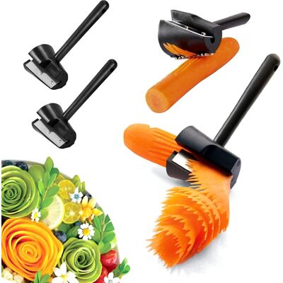 OEM Spiraliseur Légumes Coupe Légumes - Spiralizer Rouleau Fleur Entonnoir Trancheuse Cuisine Pour Carottes, Fruits Et Légumes, Éplucheuse Spirale, 2 Pièces, Noir - Publicité OEM Spiraliseur Légumes Coupe Légumes - Spiralizer Rouleau Fleur Entonnoir Trancheuse Cuisine Pour Carottes, Fruits Et Légumes, Éplucheuse Spirale, 2 Pièces, Noir - Publicité