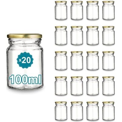Cellfast 20 Pots À Confiture En Verre Vides 100ml- Bocaux En Verre, Petit Pots, Bocaux Pour Conserves Et Confitures, Pot A Miel En Verre - Publicité Cellfast 20 Pots À Confiture En Verre Vides 100ml- Bocaux En Verre, Petit Pots, Bocaux Pour Conserves Et Confitures, Pot A Miel En Verre - Publicité