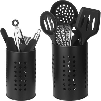 Generic 2 Pièces Porte-couverts En Acier Inoxydable Noir,range Ustensiles 2 Tailles,noir,pot Ustensile Rond Pour Couteau Pour Fourchette Baguettes Cuillère - Publicité Generic 2 Pièces Porte-couverts En Acier Inoxydable Noir,range Ustensiles 2 Tailles,noir,pot Ustensile Rond Pour Couteau Pour Fourchette Baguettes Cuillère - Publicité
