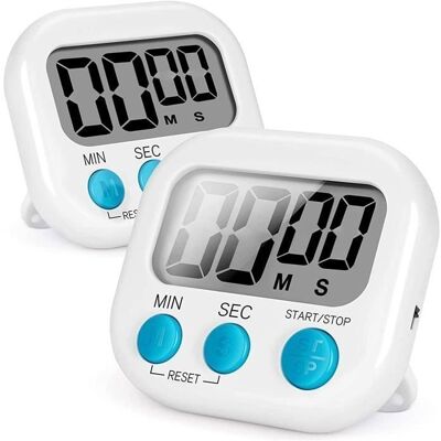 Cellfast 2 Pièces Minuteur De Cuisine Magnétique Avec Grand Écran Lcd, Minuteries Pour La Cuisson, Alarme Puissante Et Compte À Rebours - Publicité Cellfast 2 Pièces Minuteur De Cuisine Magnétique Avec Grand Écran Lcd, Minuteries Pour La Cuisson, Alarme Puissante Et Compte À Rebours - Publicité