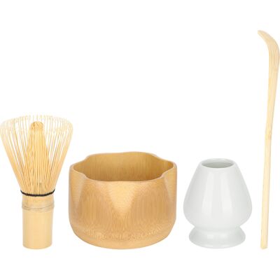 MCKENSA Ensemble D'Accessoires Pour La Préparation Du Matcha : Fouet À Thé En Bambou, Cuillère À Thé, Bol, Porte-fouet À Thé En Céramique, Service À Thé. Publicité MCKENSA Ensemble D'Accessoires Pour La Préparation Du Matcha : Fouet À Thé En Bambou, Cuillère À Thé, Bol, Porte-fouet À Thé En Céramique, Service À Thé. Publicité