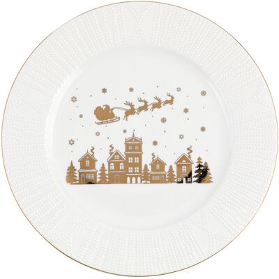 OEM Assiette De Noël Florina Golden Avec Père Noël, 27,5 Cm - Publicité OEM Assiette De Noël Florina Golden Avec Père Noël, 27,5 Cm - Publicité