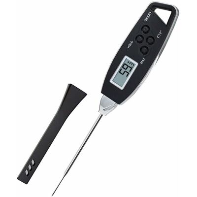 BRINSEA Thermomètre Alimentaire De Cuisine, Thermomètre À Aiguille Alimentaire Étanche Bbq Mesure Rapide De La Température Le ,noir - Publicité BRINSEA Thermomètre Alimentaire De Cuisine, Thermomètre À Aiguille Alimentaire Étanche Bbq Mesure Rapide De La Température Le ,noir - Publicité