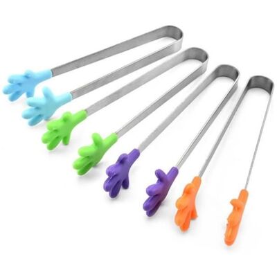Cellfast Mini Pince À Sucre - Cuisine - Silicone - 4pcs - Sécurité Alimentaire - 13cm - Publicité Cellfast Mini Pince À Sucre - Cuisine - Silicone - 4pcs - Sécurité Alimentaire - 13cm - Publicité