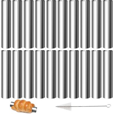 SANS MARQUE 21 Pièces Cannoli Moule Cannoli Tube Inoxydable 12 X 2 Cm Avec Brosse De Nettoyage Antiadhésif Tubes Cannoli Moules Pour Cornes À Crème - Publicité SANS MARQUE 21 Pièces Cannoli Moule Cannoli Tube Inoxydable 12 X 2 Cm Avec Brosse De Nettoyage Antiadhésif Tubes Cannoli Moules Pour Cornes À Crème - Publicité