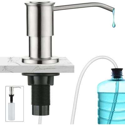 Scotch Distributeur De Savon Sous Le Comptoir, Distributeur De Savon Pour Évier De Cuisine En Acier Inoxydable, Distributeur De Savon Intégré, Avec Bouteille De 500 Ml, Recharge Supérieure - Publicité Scotch Distributeur De Savon Sous Le Comptoir, Distributeur De Savon Pour Évier De Cuisine En Acier Inoxydable, Distributeur De Savon Intégré, Avec Bouteille De 500 Ml, Recharge Supérieure - Publicité