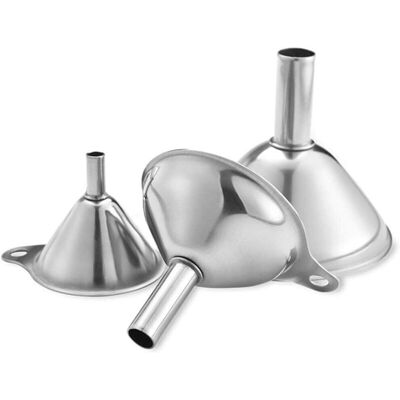 OEM 3 Pièces Mini Entonnoirs En Acier Inoxydable, Ensemble Pour Liquides Et Poudres En Cuisine - Publicité OEM 3 Pièces Mini Entonnoirs En Acier Inoxydable, Ensemble Pour Liquides Et Poudres En Cuisine - Publicité