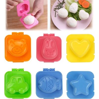 Melissa 6pcs Plastique Moule À Oeuf, Moules De Cuisson Pour Œufs Bouillir Oeuf Sushi Riz Moule Bento Maker Sandwich Cutter. Publicité Melissa 6pcs Plastique Moule À Oeuf, Moules De Cuisson Pour Œufs Bouillir Oeuf Sushi Riz Moule Bento Maker Sandwich Cutter. Publicité