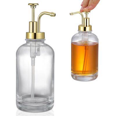 PUNNYB De Lotion Et De Savon En Verre Yarnow Avec Couvercle À Pompe - Publicité PUNNYB De Lotion Et De Savon En Verre Yarnow Avec Couvercle À Pompe - Publicité