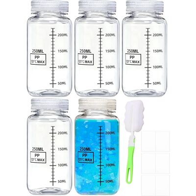 SANS MARQUE Lot De 2 Flacons À Essai De Laboratoire À Col Large De 1000 Ml En Plastique Avec Graduation - Publicité SANS MARQUE Lot De 2 Flacons À Essai De Laboratoire À Col Large De 1000 Ml En Plastique Avec Graduation - Publicité