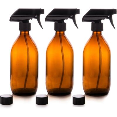 FANGMEDIA Flacons Pulvérisateur - En Verre - Ambré - Premium - 500 Ml Avec Gachette De Pulvérisation Fine Flacons Réutilisables - Lot De 3-fei Yu - Publicité FANGMEDIA Flacons Pulvérisateur - En Verre - Ambré - Premium - 500 Ml Avec Gachette De Pulvérisation Fine Flacons Réutilisables - Lot De 3-fei Yu - Publicité